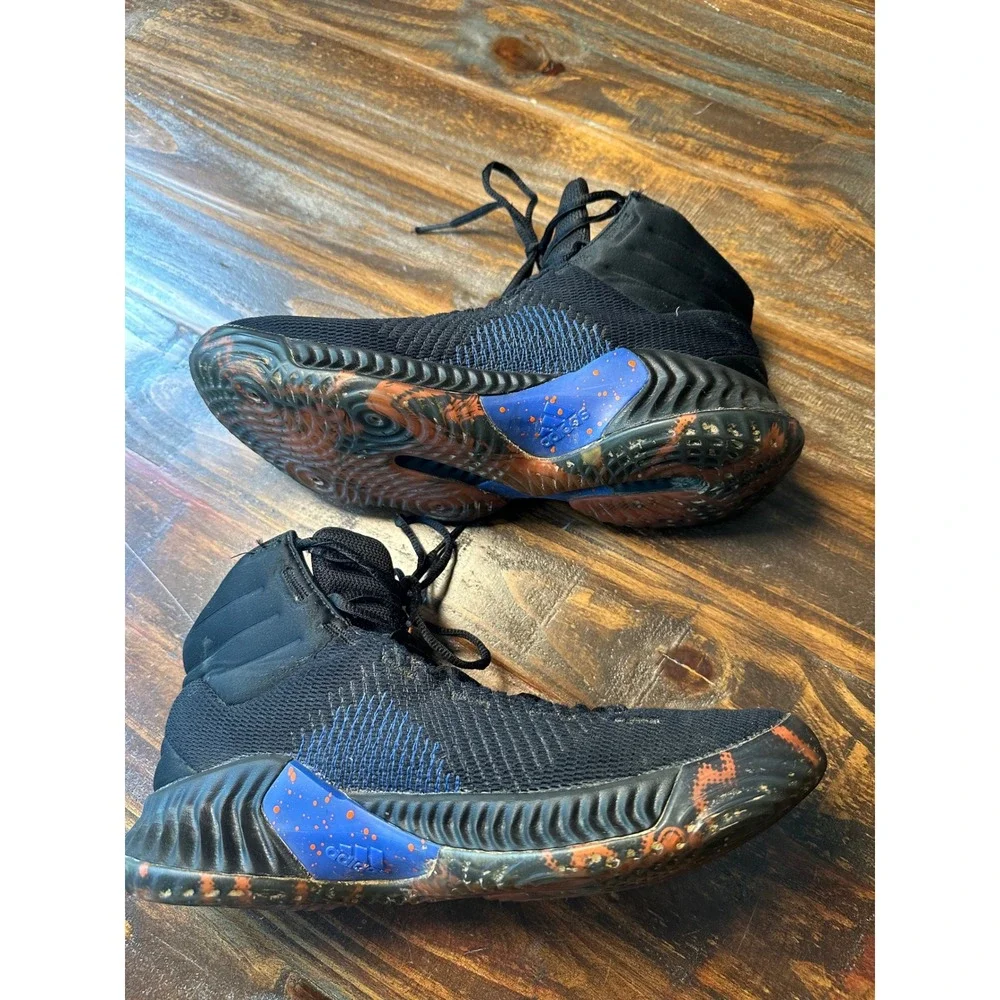 Adidas Pro Bounce 2018 Kristaps Porzingis PE Mens 9.5 Black Orange Blue B41990‎
